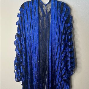 Elegant Blue Sheer Women's Jacket